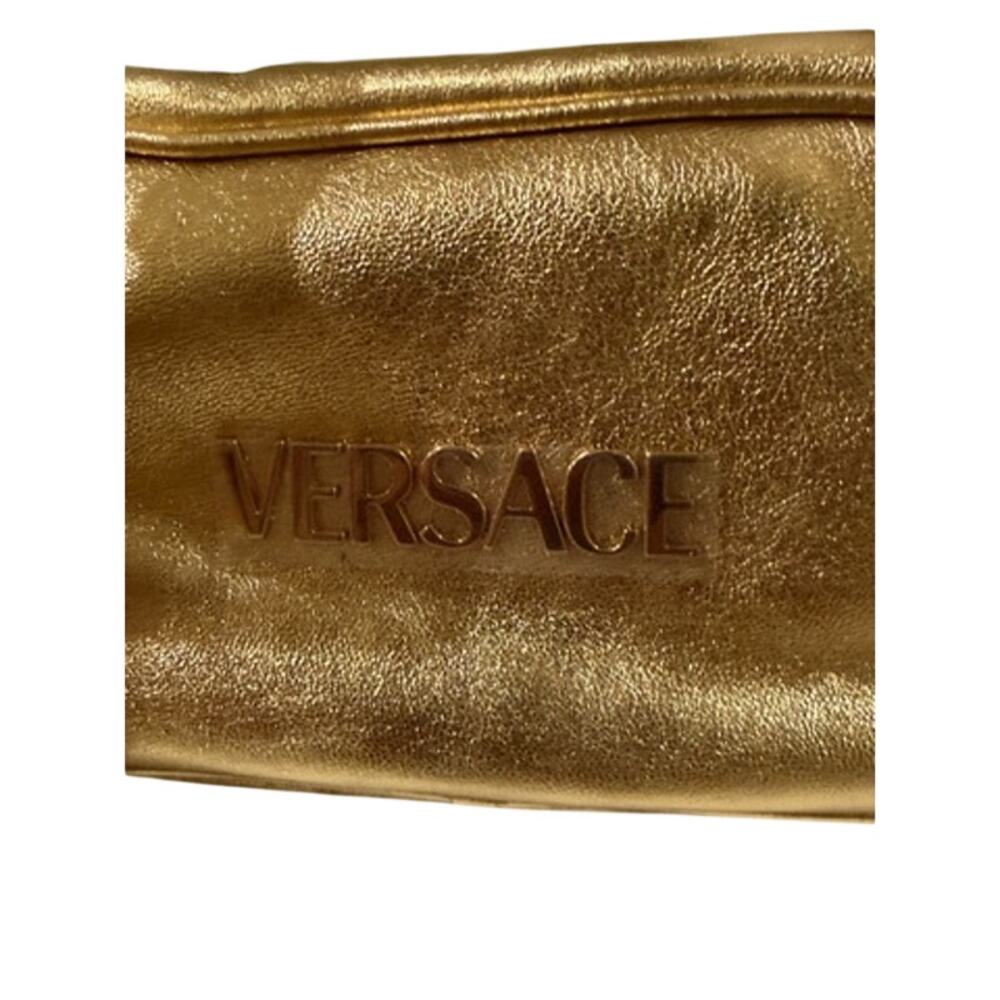 Versace Mini Tag Bowling Metallic Leather Shoulder Bag*Still wrapped! NEW $1550 - Picture 7 of 7